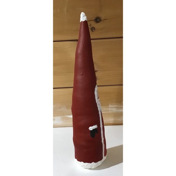 Paper Mache Cone Shaped Christmas Santa Figurine 12.75” H - Picture 2 of 5